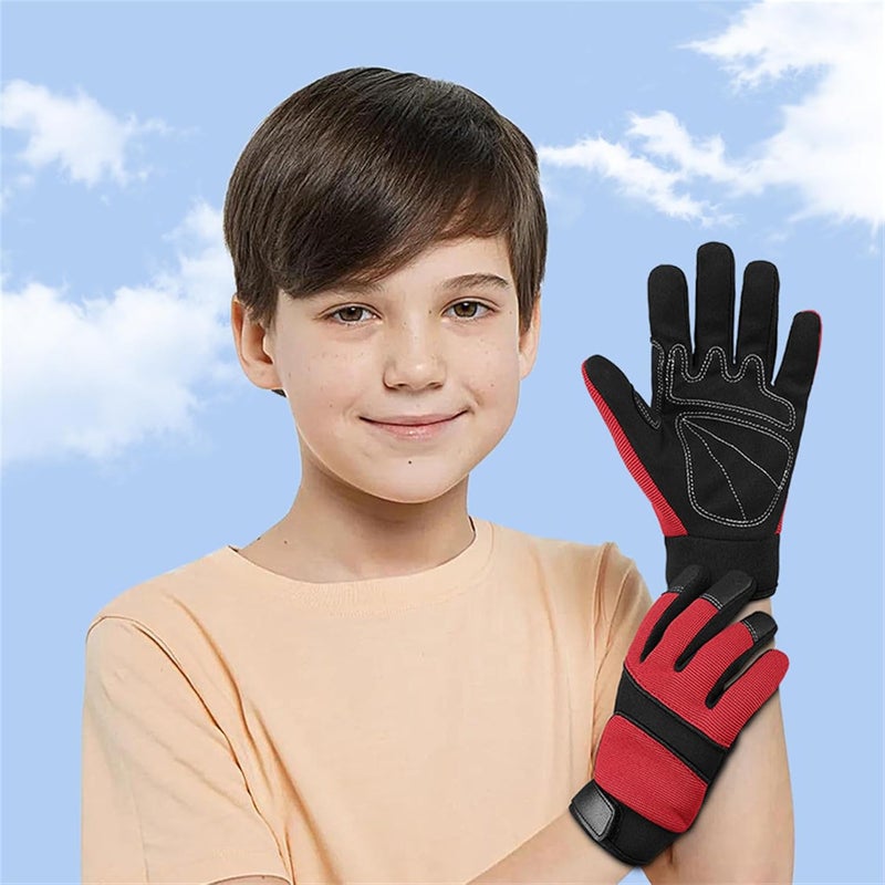 EXCEREY Kids Sport Gloves Cycling Gloves Full Finger MTB Gloves for Cycling Climbing Riding Biking Outdoor Sports - Image 2